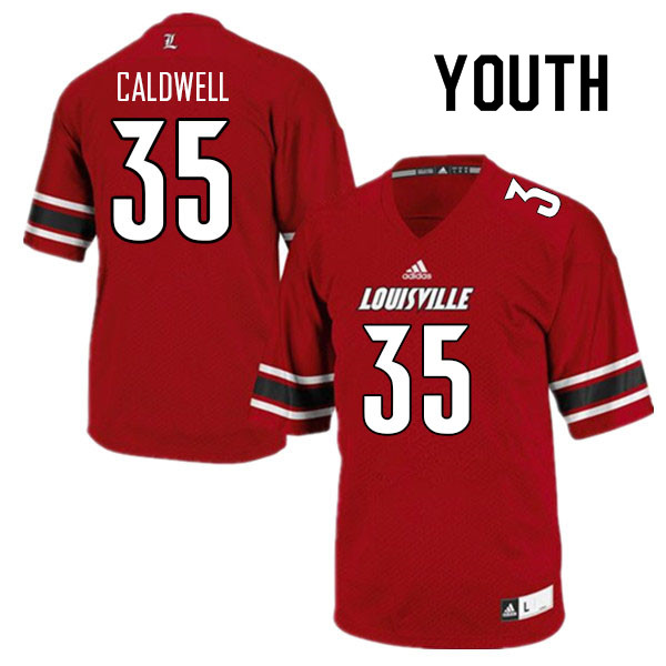 Youth #35 Jeremiah Caldwell Louisville Cardinals College Football Jerseys Sale-Red